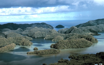 Aerial view of Palau's Rock Islands